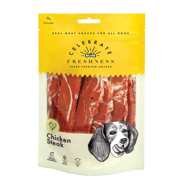 Celebrate Freshness Super Premium Snacks for Dog Chicken Steak 100gr (Κοτόπουλο)