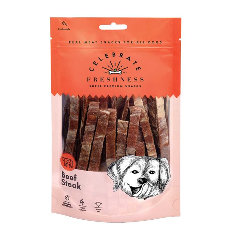 Celebrate Freshness Super Premium Snacks for Dog Beef Steak 100gr (Μοσχάρι)