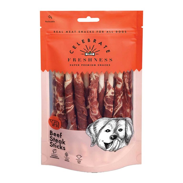 Celebrate Freshness Super Premium Snacks for Dog Beef Steak Sticks 100gr (Μοσχάρι)