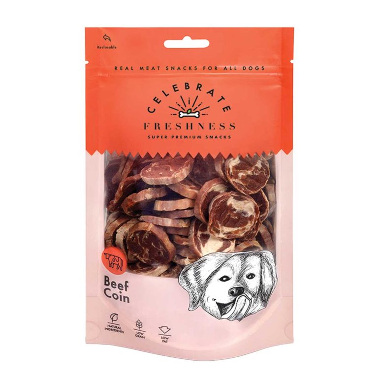 Celebrate Freshness Super Premium Snacks for Dog Beef Coin 100gr (Μοσχάρι)