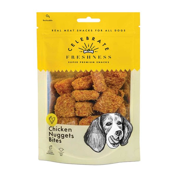 Celebrate Freshness Super Premium Snacks for Dog Chicken Nuggets Bites 100gr (Κοτομπουκιές)