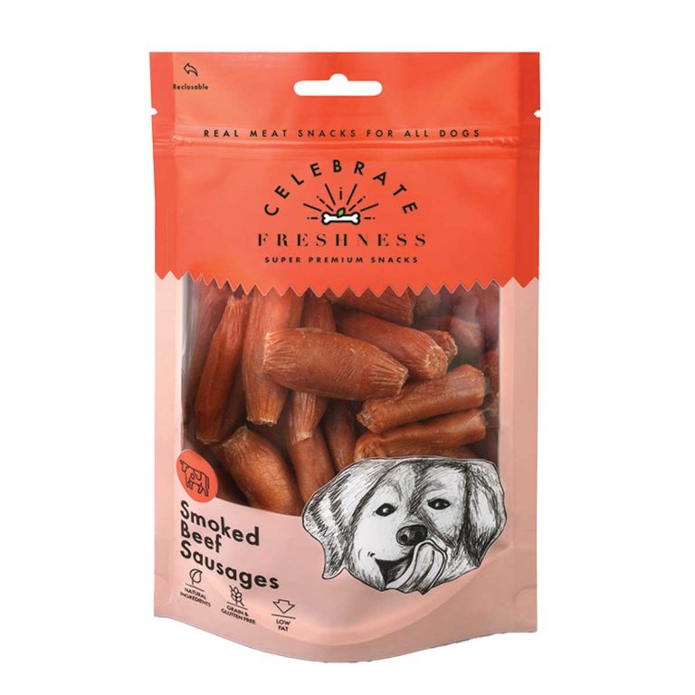 Celebrate Freshness Super Premium Snacks for Dog Smoked Beef Sausages 100gr (Μοσχάρι)