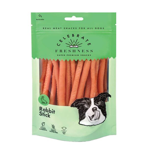 Celebrate Freshness Super Premium Snacks for Dog Rabbit Stick 100gr (Κουνέλι)