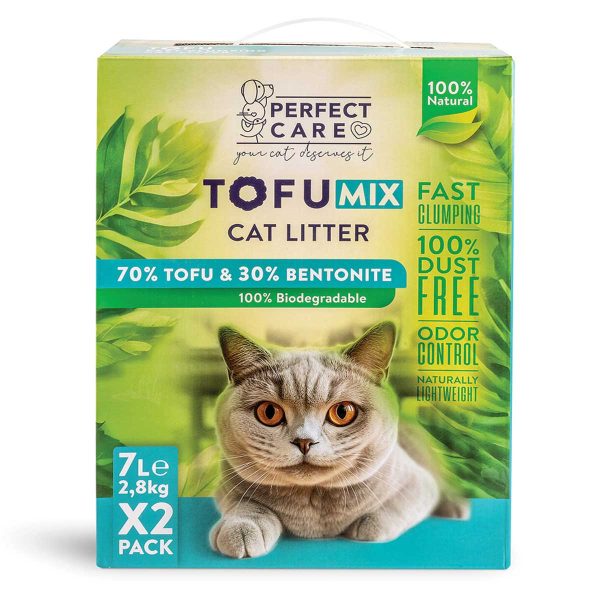 Perfect Care Cat Litter Mix Tofu & Bentonite 14lt