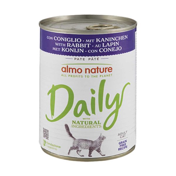 Almo Nature Daily Pate for Cat with Rabbit 400gr (Κουνέλι)