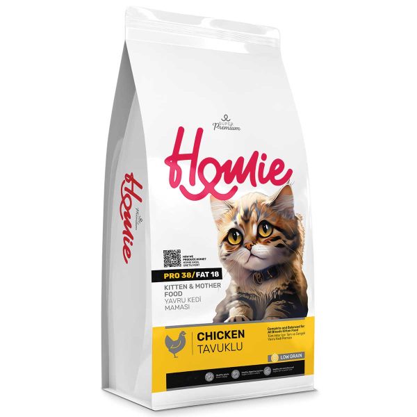 Homie Super Premium Kitten & Mother Chicken Low Grain 1.5kg (Κοτόπουλο)