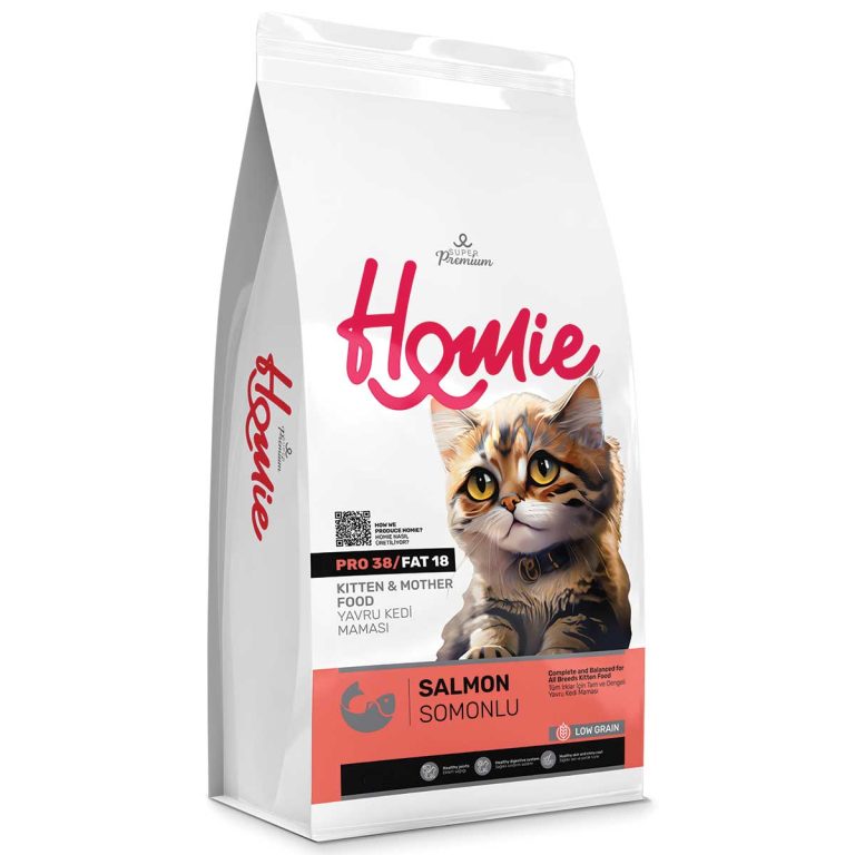 Homie Super Premium Kitten & Mother Salmon Low Grain 1.5kg (Σολομός)