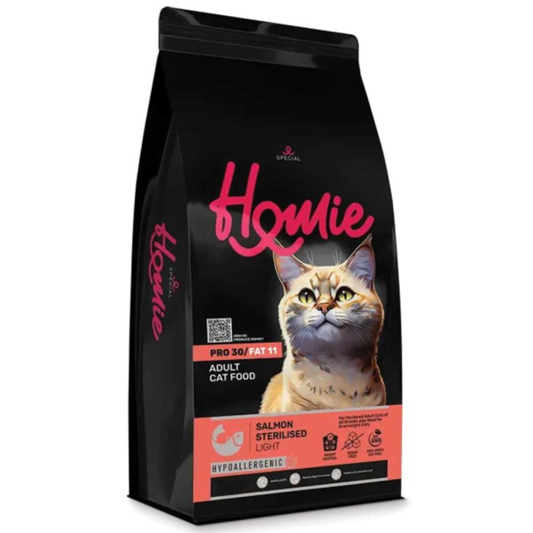 Homie Super Premium Cat Adult Sterilised Salmon Low Grain 12kg (Σολομός - Στειρωμένες Γάτες)