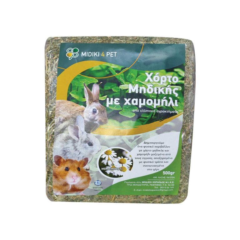 Midiki 4 Pet Χόρτο Μηδικής για Τρωκτικά με Χαμομήλι 500gr (Chamomile)