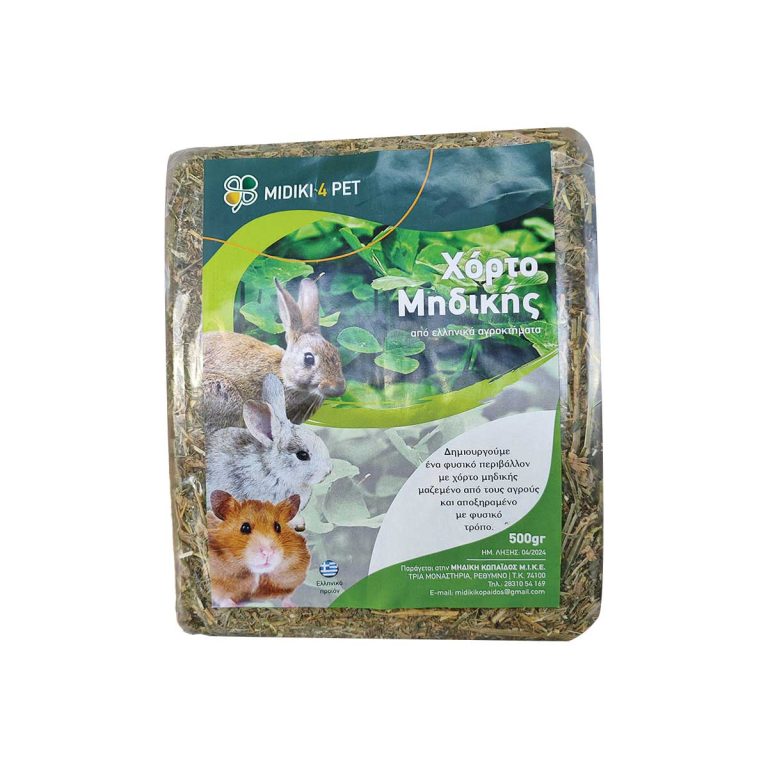 Midiki 4 Pet Χόρτο Μηδικής για Τρωκτικά 500gr (Natural)