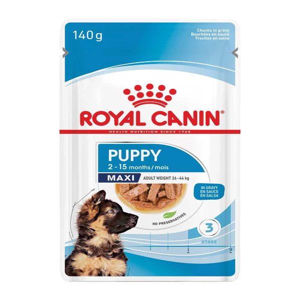 Royal Canin Maxi Puppy in Gravy 140gr