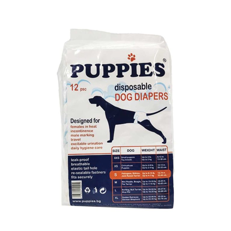 Puppies Disposable Dog Diapers Small 12pcs 33-48cm (Πάνα Βρακάκι Σκύλου 4-7kg)