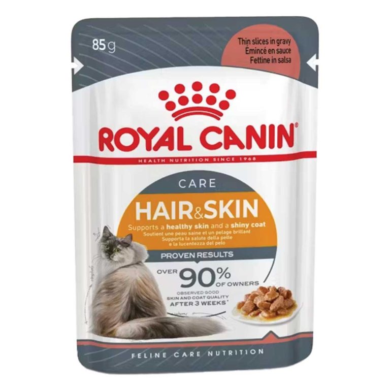 Royal Canin Hair & Skin Care for Adult Cat in Gravy 85gr (Λεπτές Φέτες σε Σάλτσα)