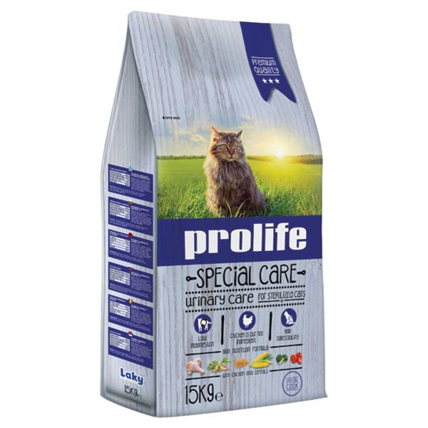 Prolife Special Care Adult Premium Sterilised Cat Food Urinary Care with Chicken 15kg (Κοτόπουλο)