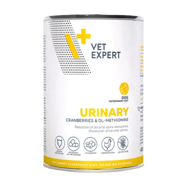 Vet Expert Urinary Dog 400gr Κονσέρβα (Κοτόπουλο - Ρύζι)
