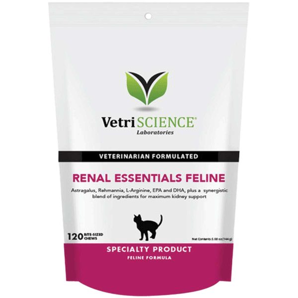 VetriScience Renal Essentials Feline 120 Bite-Sized Chews (Λιχουδίες)