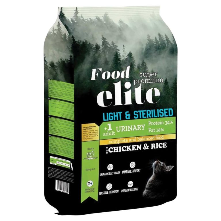 Food Elite Super Premium Light Sterilised Urinary Cat Food with Chicken & Rice 15kg (Για Στειρωμένες - Κοτόπουλο & Ρύζι)