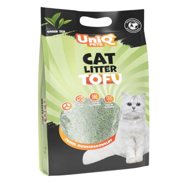 Uniq Pets Cat Litter Tofu Green Tea 12lt (Πράσινο Τσάι)