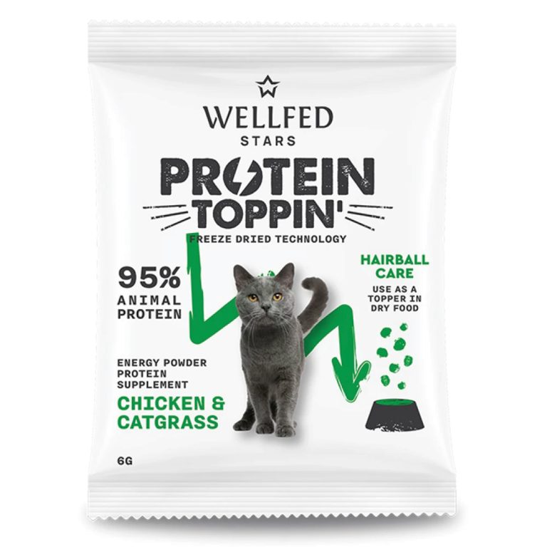 Wellfed Stars Protein Toppin' Chicken & Catgrass - Hairball Care for Cat 6gr