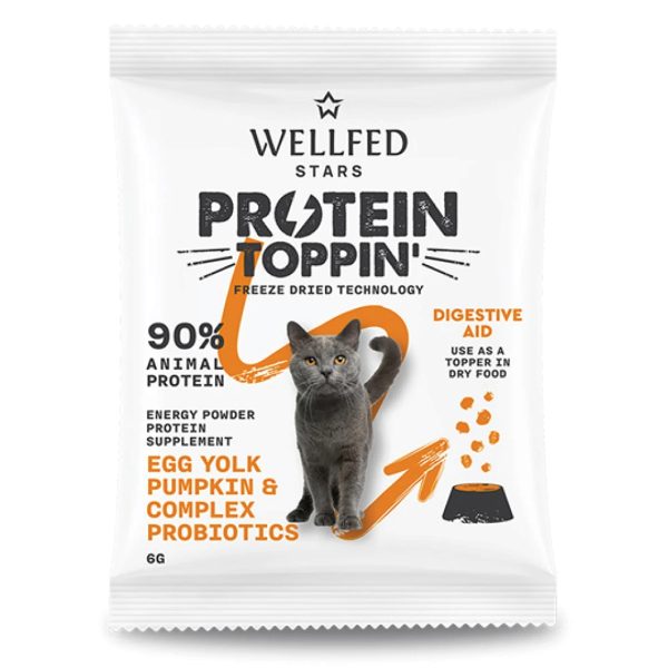 Wellfed Stars Protein Toppin' Egg Yolk & Pumpkin - Digestive Aid for Cat 6gr