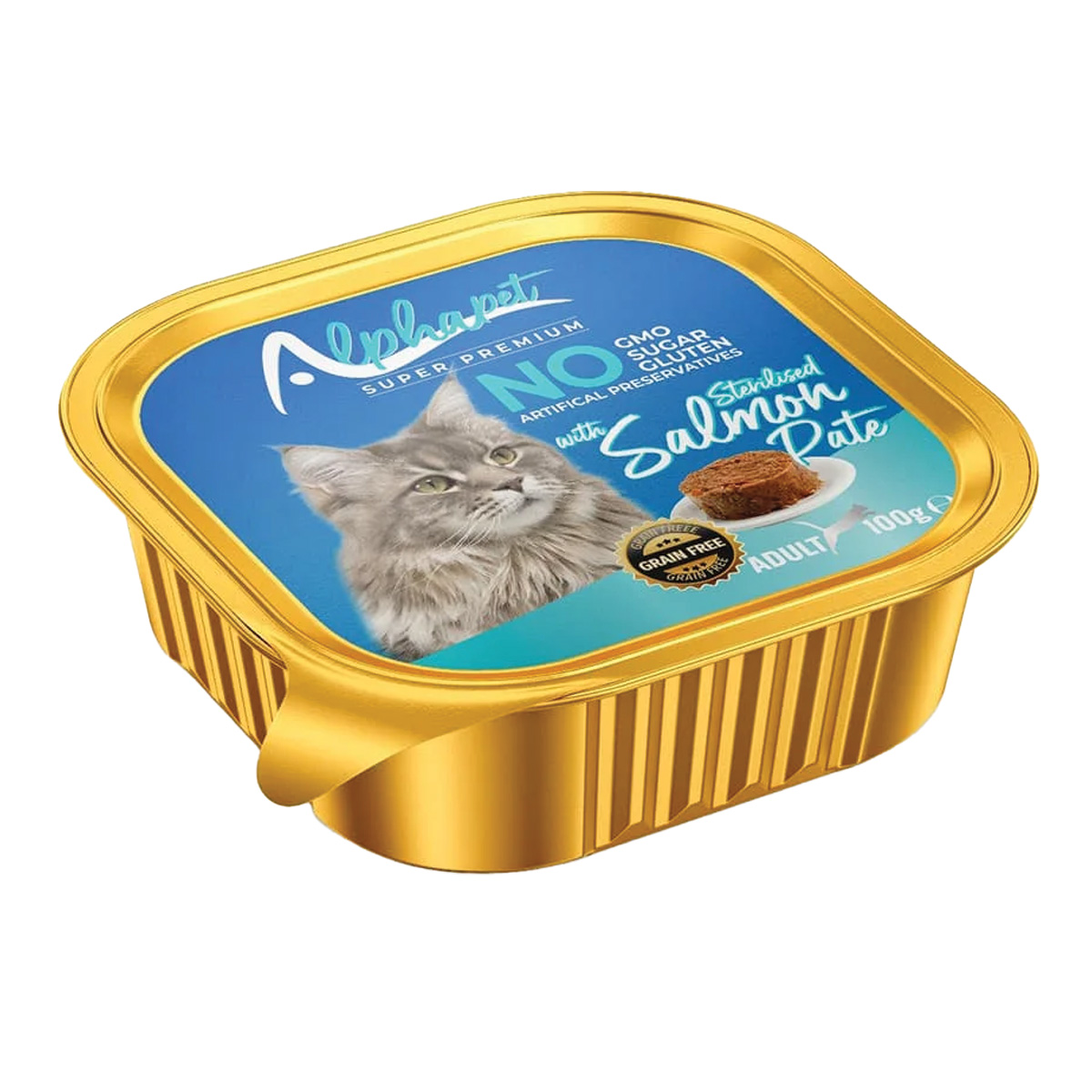 201-5689 Alphapet Super Premium Pate Sterilised Cat with Salmon 100gr (Σολομός)