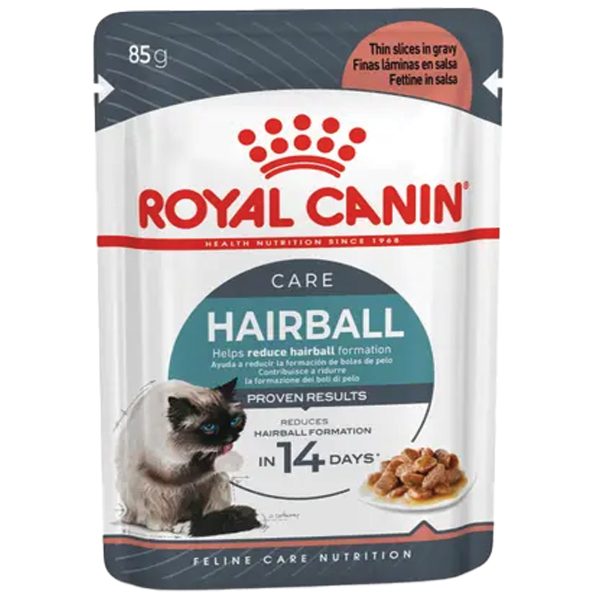 Royal Canin Hairball Care for Adult Cat Gravy 85gr (Κομμάτια σε Σάλτσα)