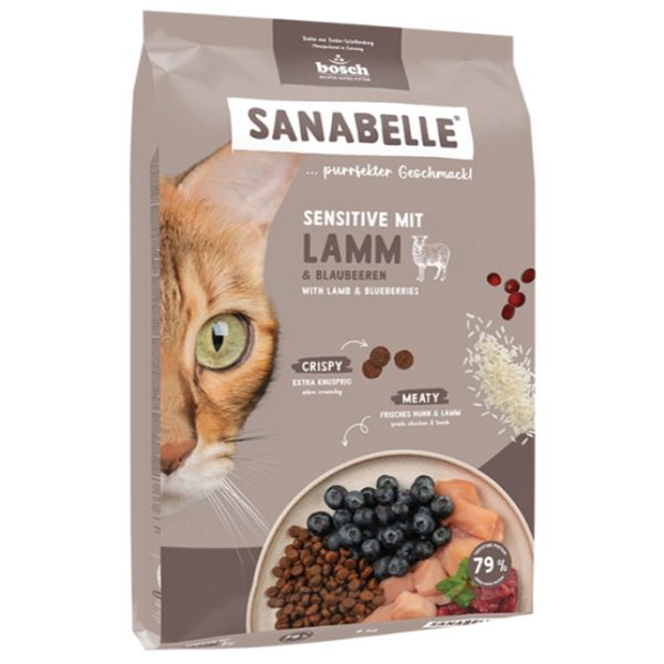 Sanabelle Sensitive Lamb Adult Cat 2kg Ξηρά Τροφή για Ευαίσθητες Γάτες με Αρνί