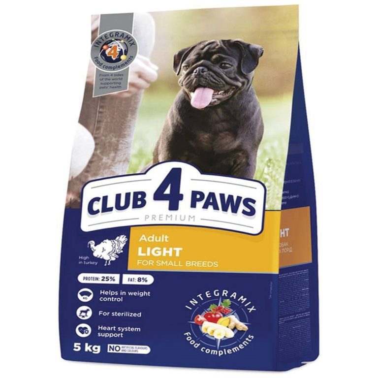 Club 4 Paws Adult Small Dog Light Turkey 5kg Ξηρά Τροφή για Μικρόσωμους Σκύλους με Γαλοπούλα