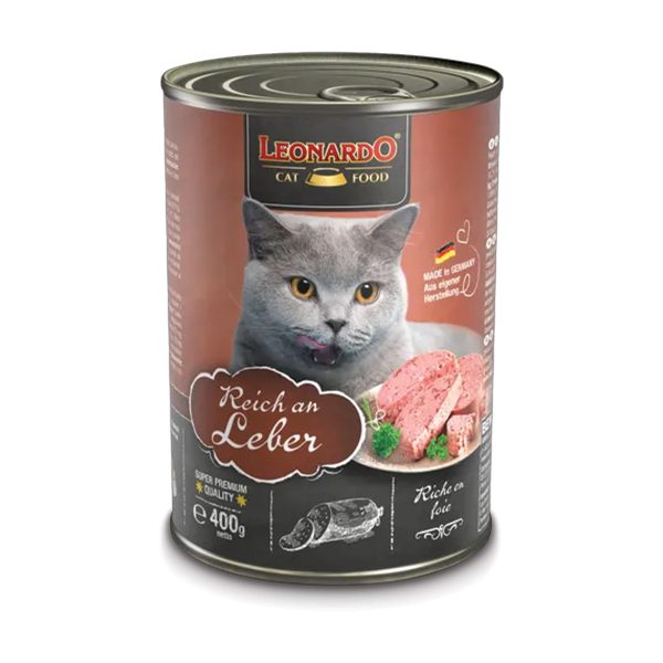 Leonardo Adult Cat Wetfood with Liver 400gr Κονσέρβα Γάτας με Συκώτι