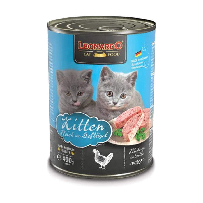 Leonardo Kitten Wetfood with Chicken 400gr Κονσέρβα για Γατάκια με Κοτόπουλο