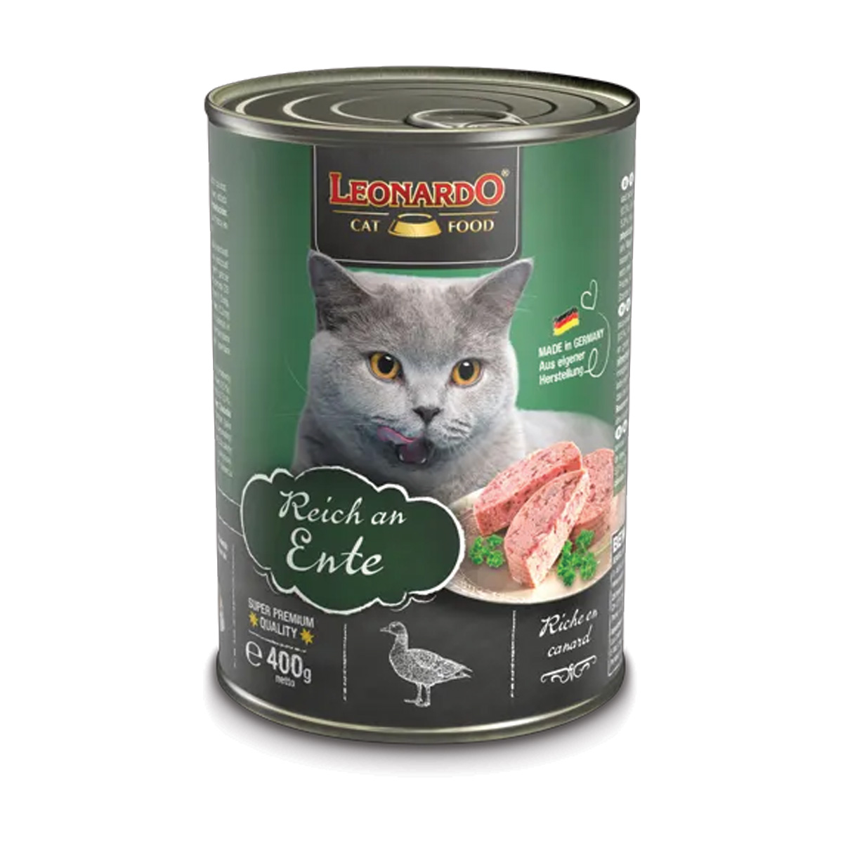 201-LE-07349 Leonardo Adult Cat Wetfood with Duck 400gr Κονσέρβα Γάτας με Πάπια