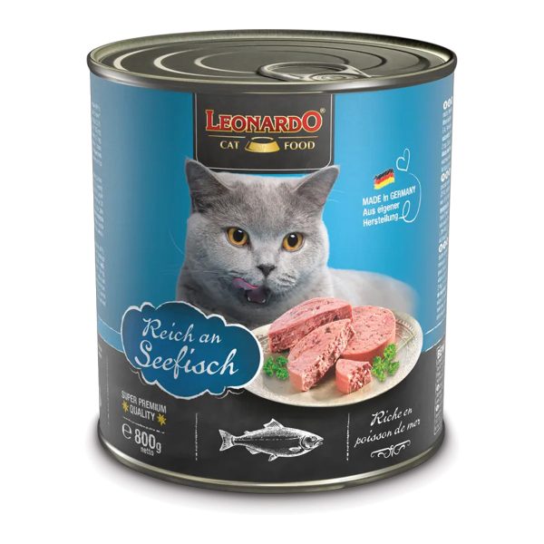 Leonardo Adult Cat Wetfood with Ocean Fish 800gr Κονσέρβα Γάτας με Ψάρια Ωκεανού