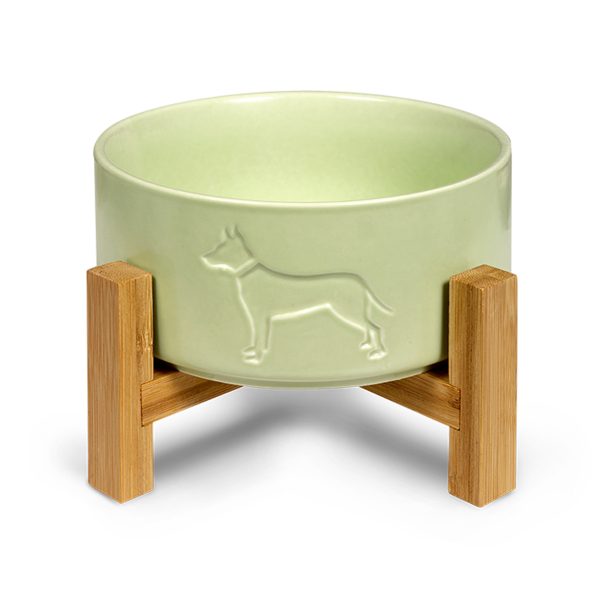 Glee Woof Medium Κεραμικό Μπολ Με Βάση Bamboo Mέντα 900ml