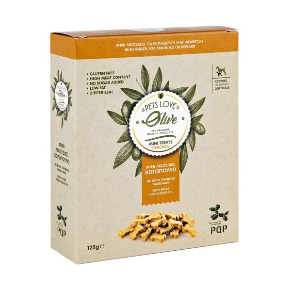 PQP Μίνι Λιχουδιές Κοκκαλάκι Με Γεύση Κοτόπουλο Και Έξτρα Παρθένο Ελαιόλαδο 125g