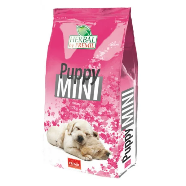 Premil Herbal Puppy Mini 12kg Πλήρης Ξηρά Τροφή Για Κουτάβια Μικρών Φυλών Γαλοπούλα, Πάπια, Τόνος, Ρύζι