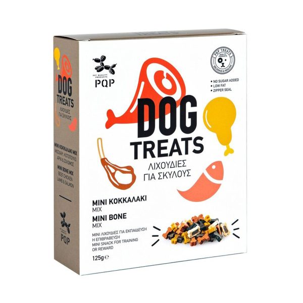 PQP Λιχουδιές Σκύλου Μίνι Κοκκαλάκι Mix 125g