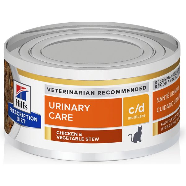 Hill's Prescription Diet 82gr Urinary Stress c/d Υγρή Τροφή Κονσέρβα Για Γάτες Κοτόπουλο, Λαχανικά