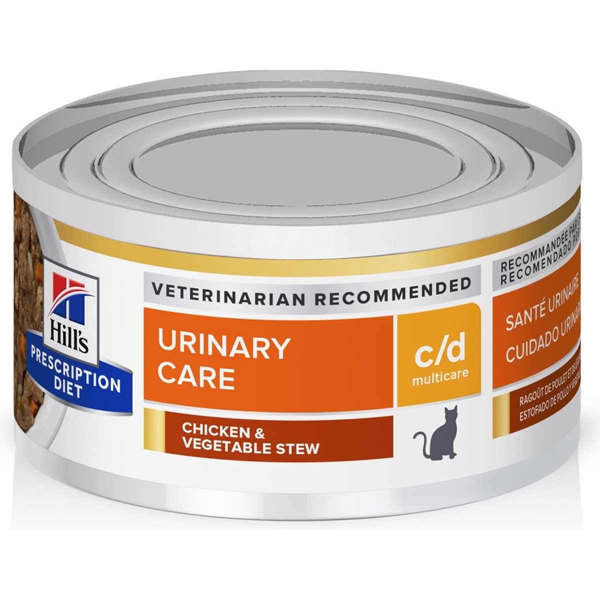 Untitled-1 Hill's Prescription Diet 82gr Urinary Stress c/d Υγρή Τροφή Κονσέρβα Για Γάτες Κοτόπουλο, Λαχανικά - Image 1