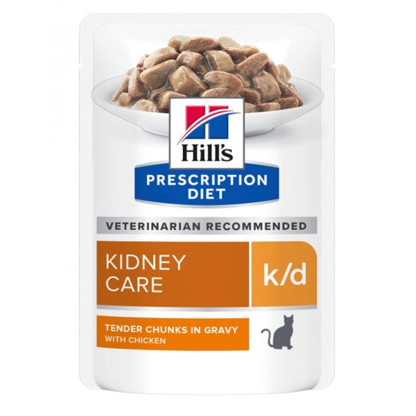 Hill's Prescription Diet 85gr k/d Kidney Care Υγρή Τροφή Φακελάκι Για Γάτες Κοτόπουλο