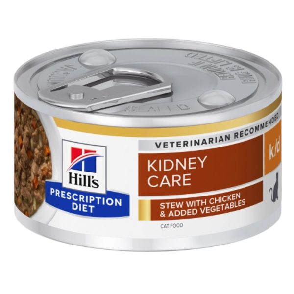 Hill's Prescription Diet 82gr k/d Kidney Care Υγρή Τροφή Κονσέρβα Για Γάτες Κοτόπουλο, Λαχανικά