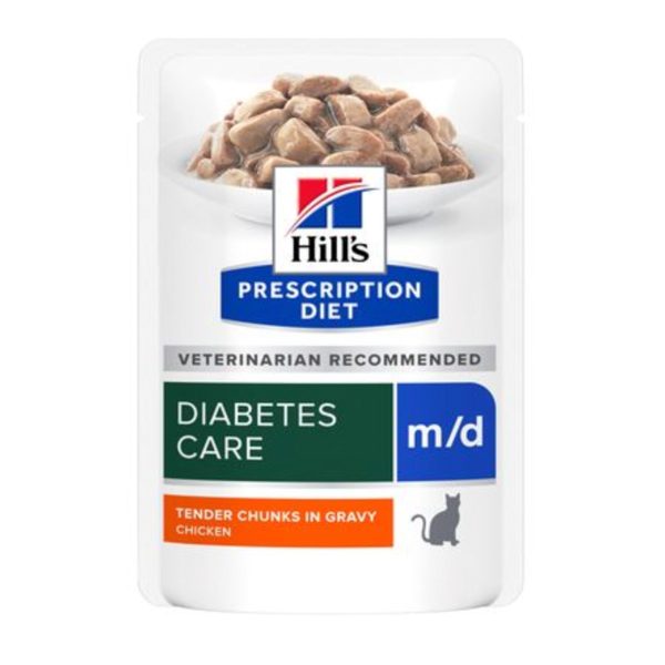 Hill's Prescription Diet 85gr m/d Diabetes Care Υγρή Τροφή Φακελάκι Για Γάτες Χοιρινό