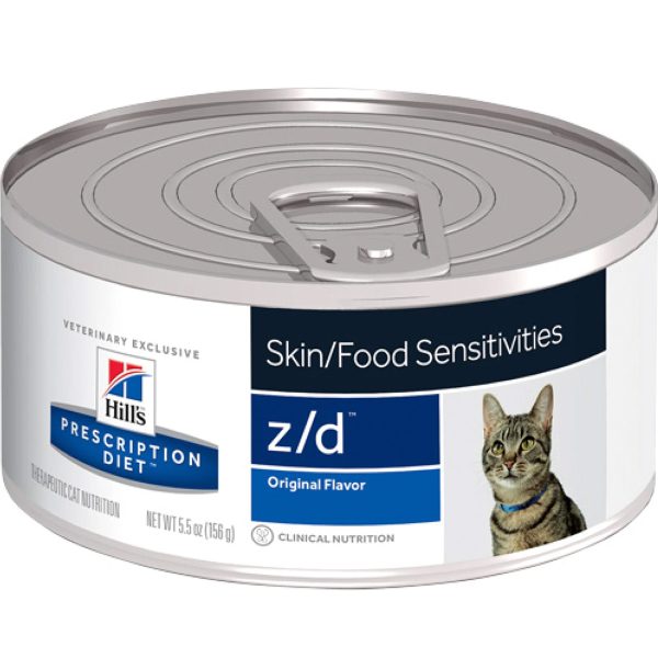 Hill's Prescription Diet 156gr z/d Food Sensitivities Υγρή Τροφή Κονσέρβα Για Γάτες Κοτόπουλο