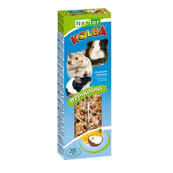 Nestor Kolba Στικ Λιχουδιάς Για Κουνέλια & Τρωκτικά Καρύδα Μπανάνα 2 τεμ. 115g