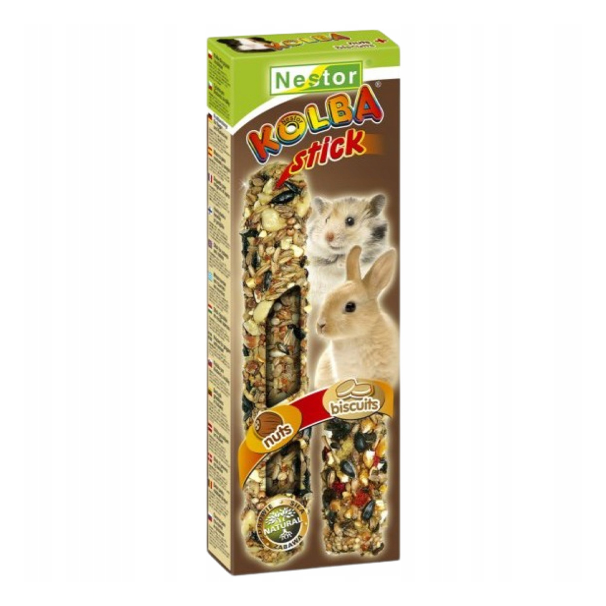 Untitled-1 Nestor Kolba Στικ Λιχουδιάς Για Κουνέλια & Τρωκτικά Μπισκότο Ξηροί Καρποί 2 τεμ. 150g - Image 1