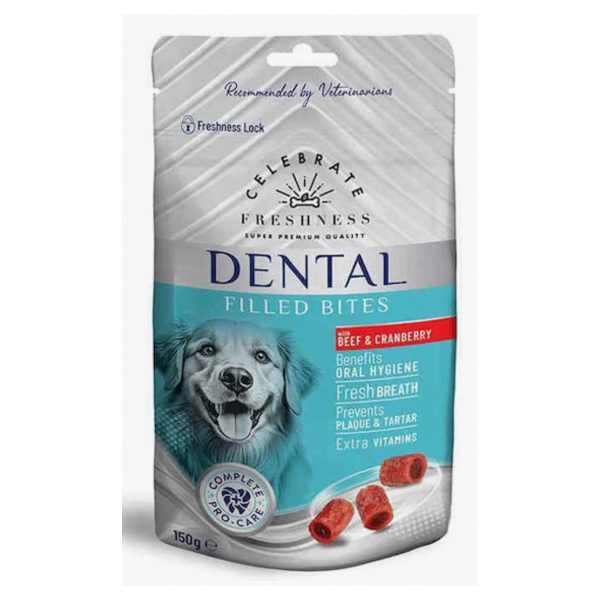 Celebrate Freshness Οδοντικές Μπουκιές Για Σκύλους Βοδινό & Cranberry 150gr
