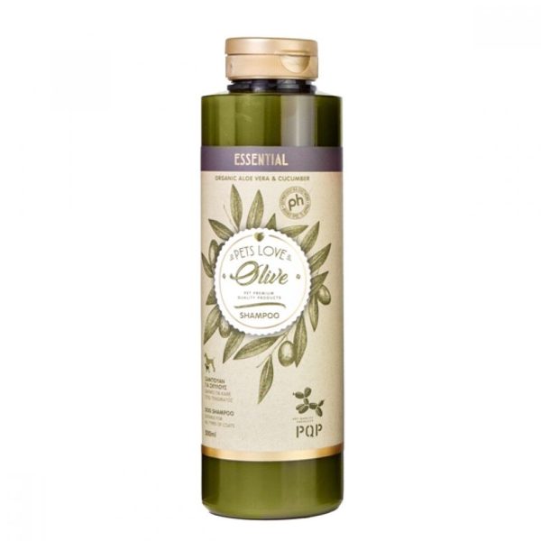 PQP Pets Love Olive Essential Σαμπουάν Για Σκύλους Οργανική Αλόη, Αγγούρι 500ml