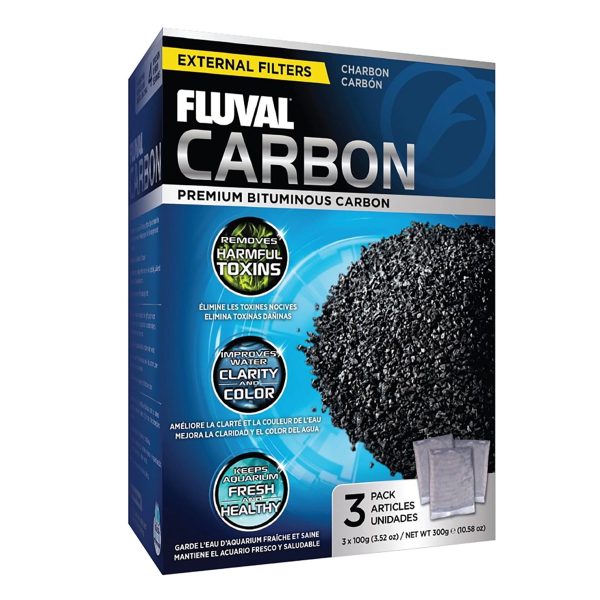 Fluval Carbon Βιολογικό Πορώδες Υλικό Ενυδρείου Ενεργός Άνθρακας 3x100gr