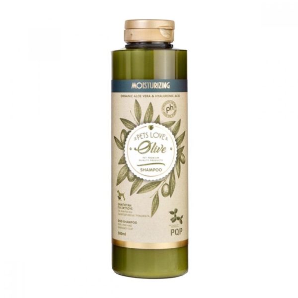 PQP Pets Love Olive Moisturizing Σαμπουάν Για Σκύλους Μακριά Και Ταλαιπωρημένα Τριχώματα 500ml