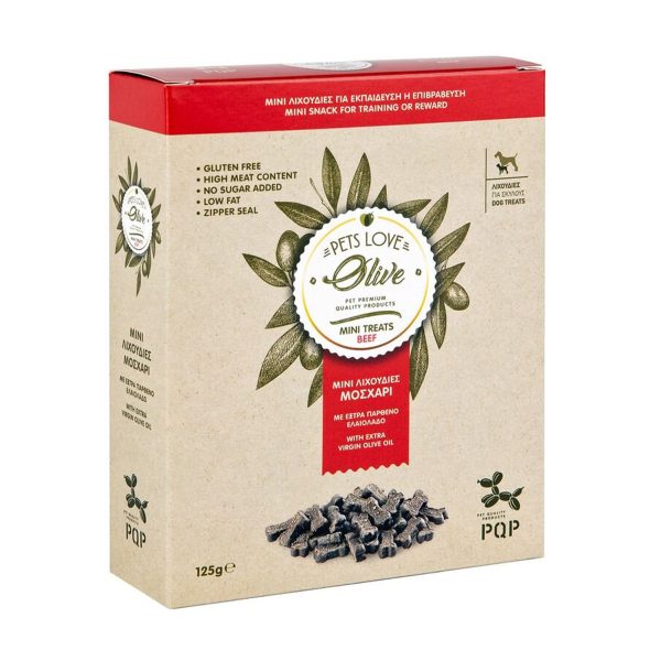 PQP Μίνι Λιχουδιές Κοκκαλάκι Με Γεύση Μοσχάρι Και Έξτρα Παρθένο Ελαιόλαδο 125g
