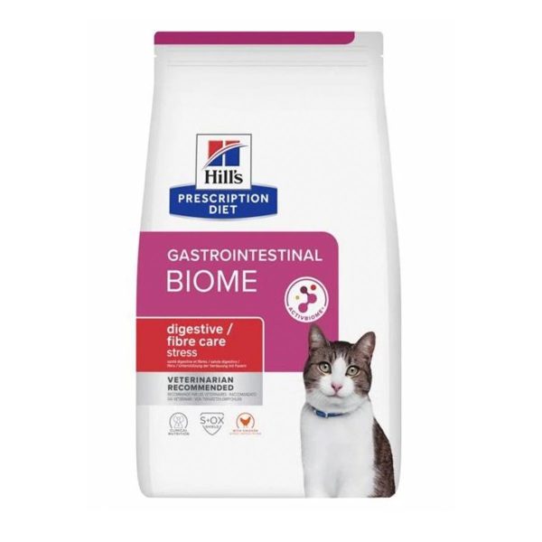 Hill's Prescription Diet Gastrointestinal Biome Stress 1.5kg Ξηρά Τροφή Για Γάτες Κοτόπουλο